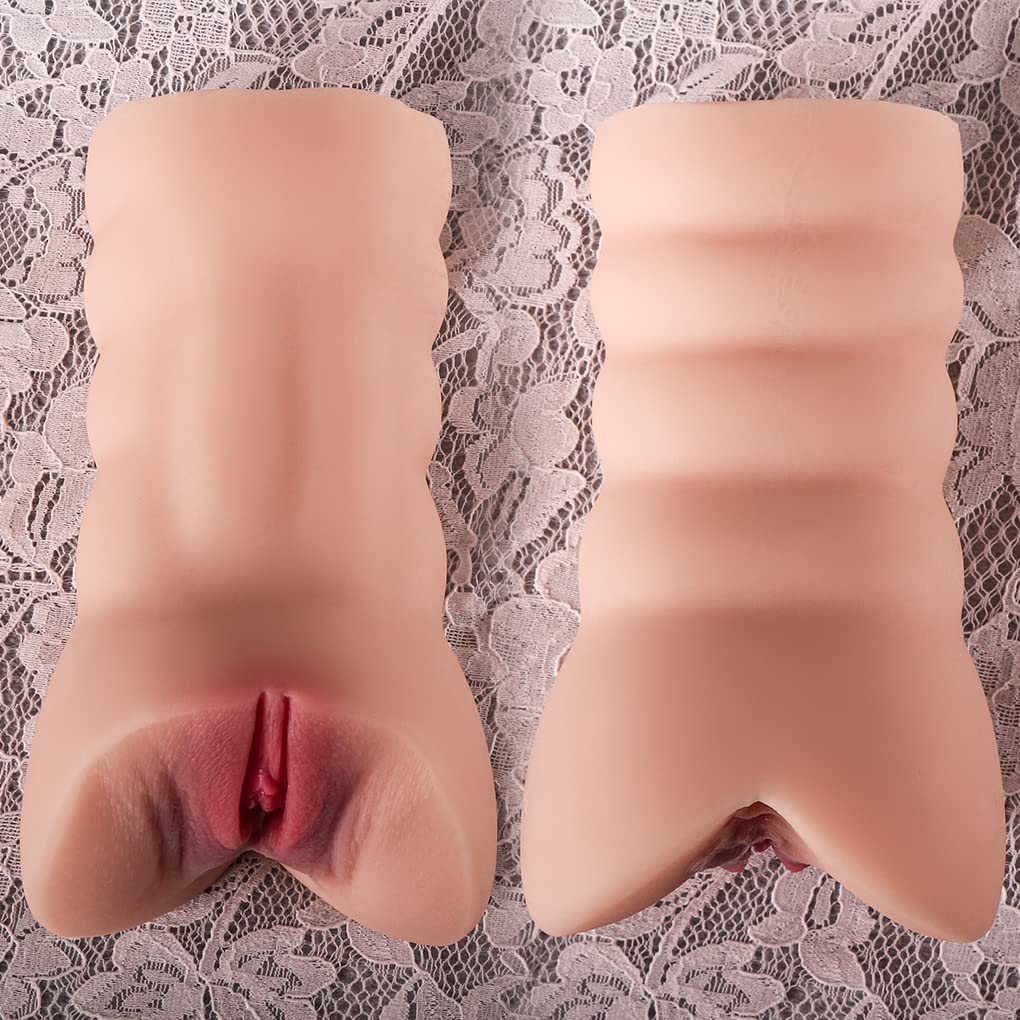 Realistic Labia Pocket Pussy Male Masturbation Cup - Soft Tight Penis Massage Sex Toy for Men