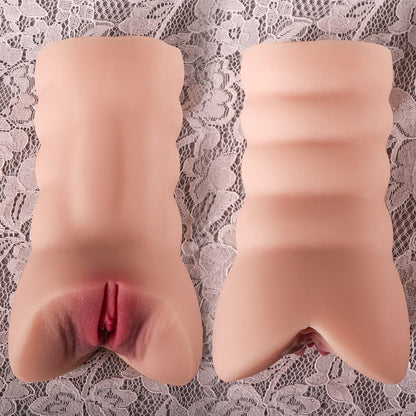 Realistic Labia Pocket Pussy Male Masturbation Cup - Soft Tight Penis Massage Sex Toy for Men
