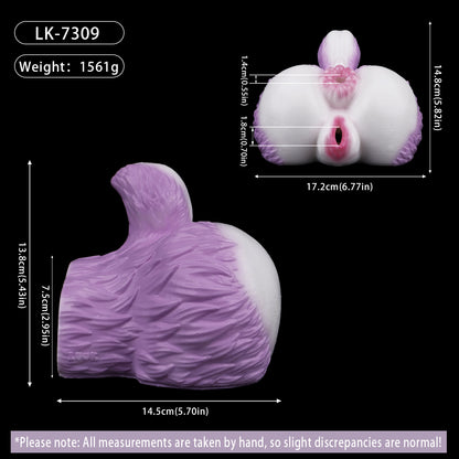 Enchanting Purple Wolf Booty Sex Dolls – Dual-Channel Silicone Fantasy Toy for Cosplay & Solo Play