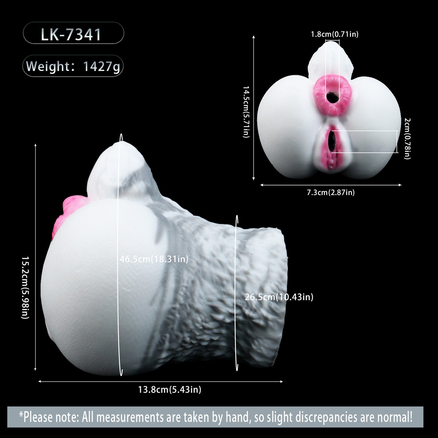 White Rabbit Pocket Pussy — Platinum Silicone Fantasy Bunny Masturbator with Dual-Channel Texture & Pink Accent Design