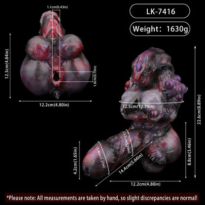 Void Swarm Alien Pussy & Anal Dildo – Deep Purple Dark Fantasy Tentacle Toy for Couples & Solo Play