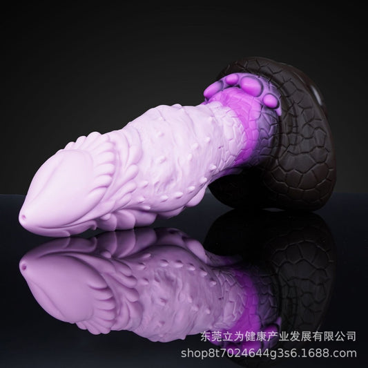 Freihändiger Fantasy-Silikondildo in Drake's-Penis-Form mit Saugnapf – G-Punkt-Erweiterung & Orgasmusmassage