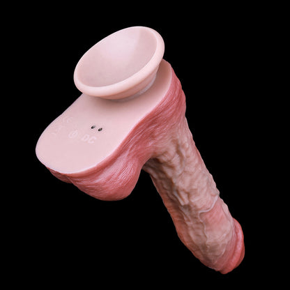 Lifelike Veined Realistic Dildo with Sculpted Balls & Wireless Remote for Hands-Free Shower & Harness Play