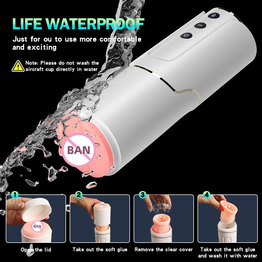 Automatic Pussy Sleeve Male Masturbator - Rotating Penis Massage Sucking Masturbation Adult Toys