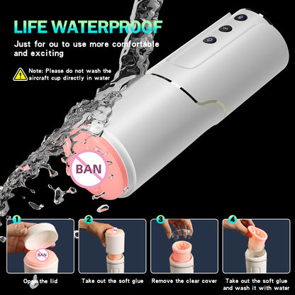 Automatic Pussy Sleeve Male Masturbator - Rotating Penis Massage Sucking Masturbation Adult Toys