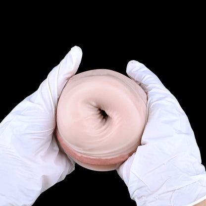 Phallic-Textured Pocket Pussy – Platinum Silicone Veined Penis Sleeve with Hand-Painted Detail