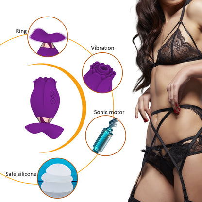 Nippel Klitoris saugen Rose weibliches Sexspielzeug – tragbares Knoten-Brustmassagegerät