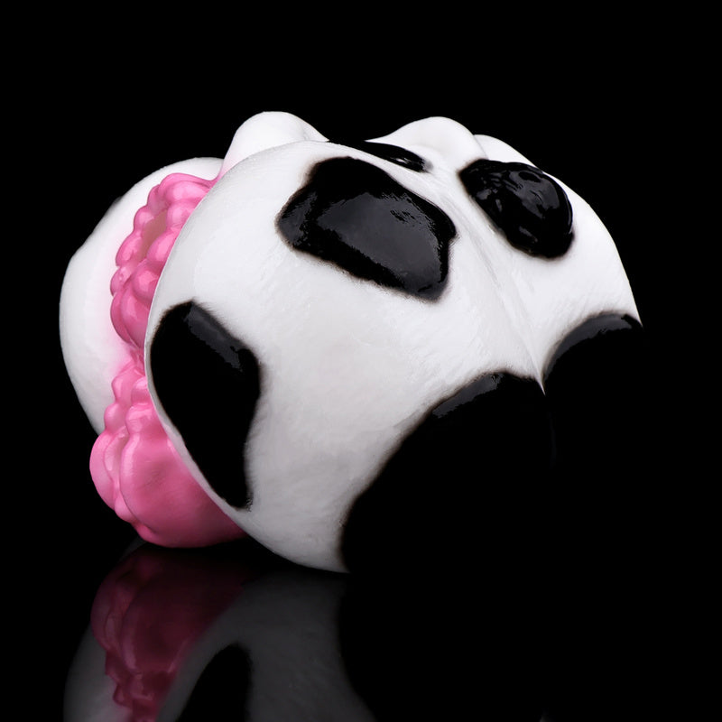Bovine Fantasy Sex Dolls – Spotted Cow Print Platinum Silicone Dual-Tunnel Booty Stroker