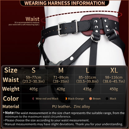 Kit premium de manchon pénien portable et harnais en cuir – Extenseur pénien réaliste en silicone pour augmenter la circonférence, la longueur et l'endurance