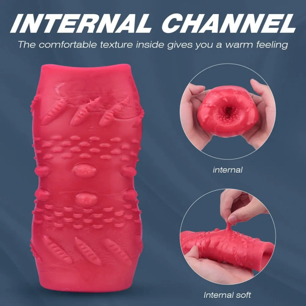 Fantasy Dual-Port Silicone Masturbation Cup - Adjustable Wideband Penis Massage Toy