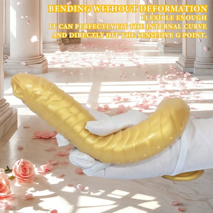 Extra Long Tentacle Fantasy Butt Plug Dildo – Snake-Head Spiral Stimulating Female Masturbation Toy