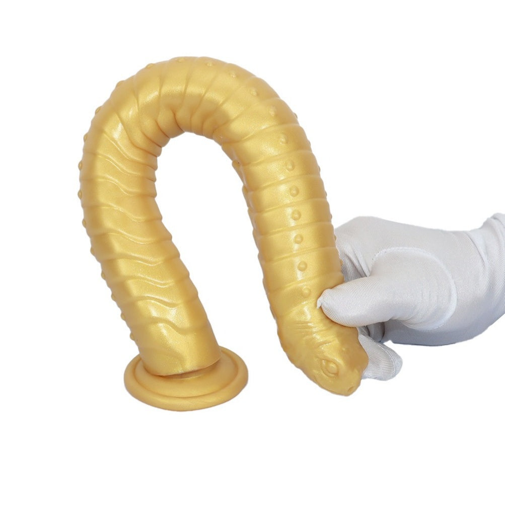 Extra Long Tentacle Fantasy Butt Plug Dildo – Snake-Head Spiral Stimulating Female Masturbation Toy