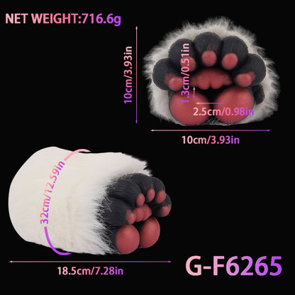 Animal Paw Fantasy Pocket Pussy - Realistic Detachable Hair Penis Masturbation Toys