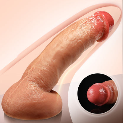Realistic Silicone Suction Dildo for Anal/Vaginal Insertion – Female G-Spot Orgasm Massager Sex Toy