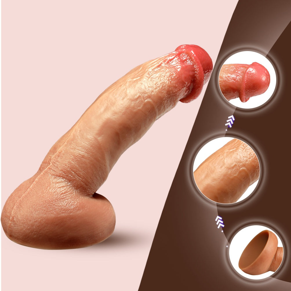 Realistic Silicone Suction Dildo for Anal/Vaginal Insertion – Female G-Spot Orgasm Massager Sex Toy