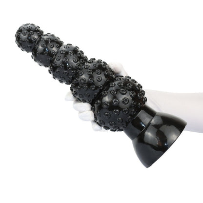 Fantasy Black Tentacle Silicone Anal Beads Dildo - Progressive Expansion Stimulator for Female Vaginal