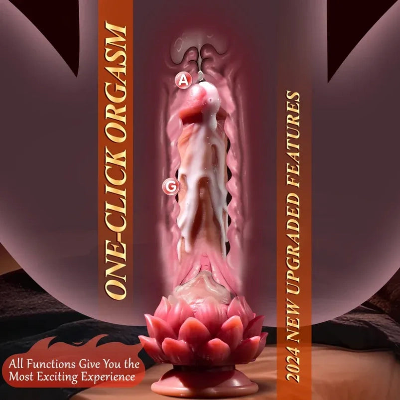 Monster Lotus Fantasy Thrusting Vibrating Dildo - Clit Sucker Female Orgasm Stimulator