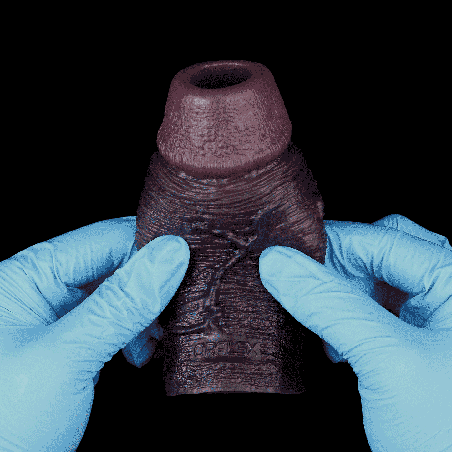 Black Duke Silicone Bandage Penis Sleeve - Realistic Vascular Design for Male Sex Toy Erection Enhancement