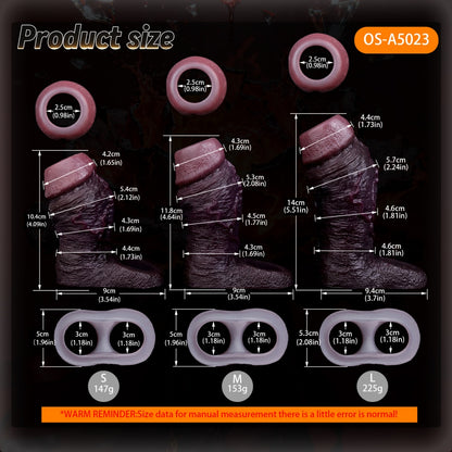 Black Duke Silicone Bandage Penis Sleeve - Realistic Vascular Design for Male Sex Toy Erection Enhancement