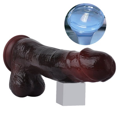 Ebenholz-Stoßdildo mit vibrierendem Analplug – Fernbedienung, realistischer Analdildo, Sexspielzeug für Frauen