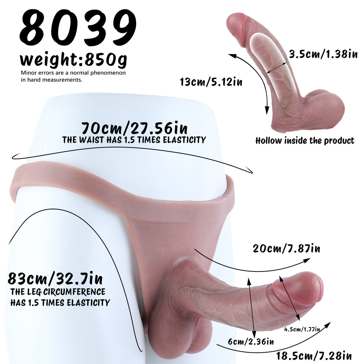 Thong Fit Cock Sleeves | Realistic Penis Extender with Vein Texture & Balls — Wearable Platinum Silicone Enlargement Sleeve