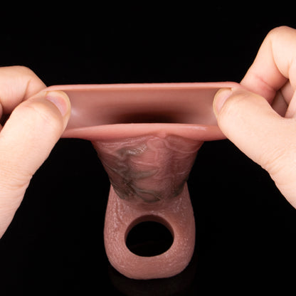 Énorme manchon de coq préservatif jouet sexuel pour hommes-anneau de pénis réaliste rehausseur de permance sexuelle