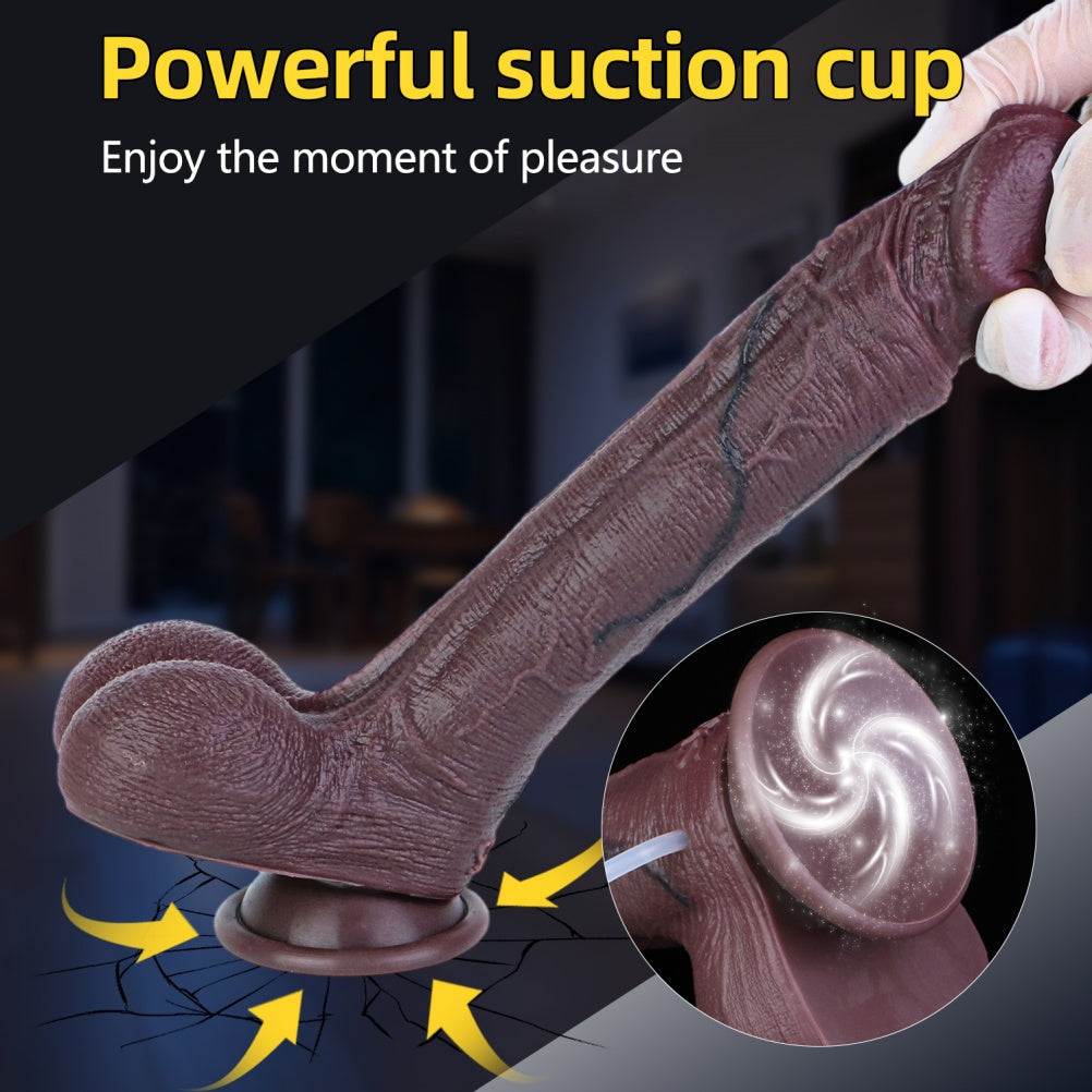 Black Silicone Fantasy Squirt Dildo - 6.7-Inch Vaginal Insertion Masturbation Toy