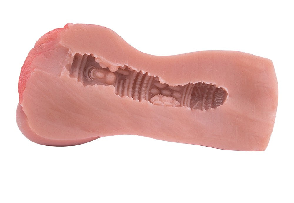 Realistic Platinum Silicone Pocket Pussy – Hand-Finished Wet Squirt Stroker for Solo Play & Edging