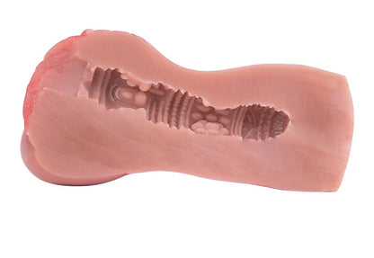 Realistic Platinum Silicone Pocket Pussy – Hand-Finished Wet Squirt Stroker for Solo Play & Edging