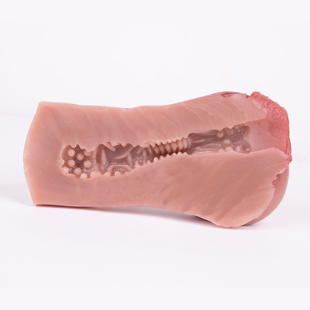 Rose Cameo – Hand-Finished Platinum Silicone Pocket Pussy