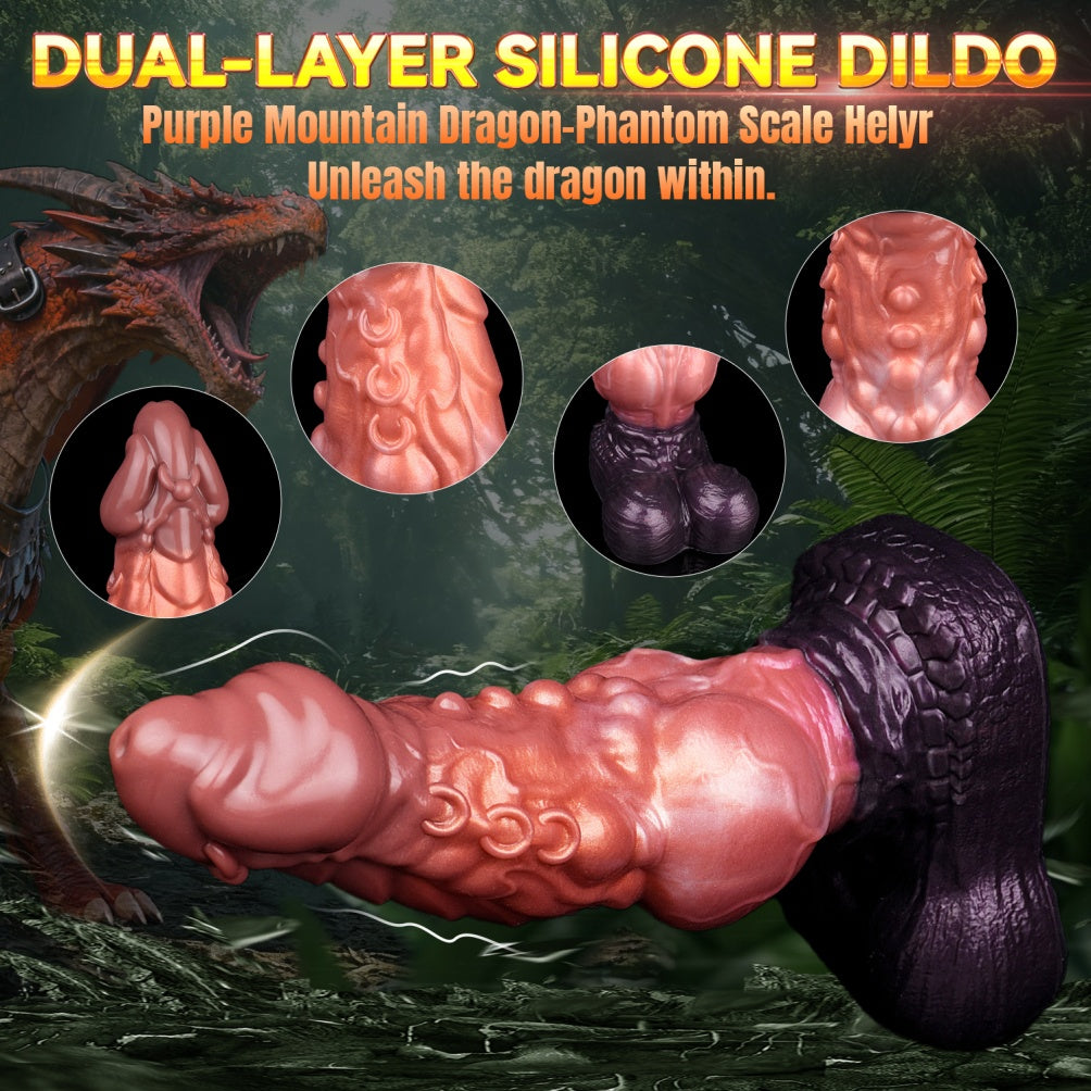 Fantasy-Monster-Silikon-Drachen-Dildo mit Saugnapf – Knotenbereich zur Fixierung des Orgasmus bei Frauen