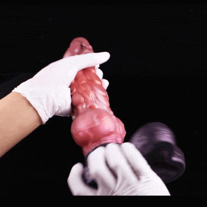 Fantasy-Monster-Silikon-Drachen-Dildo mit Saugnapf – Knotenbereich zur Fixierung des Orgasmus bei Frauen