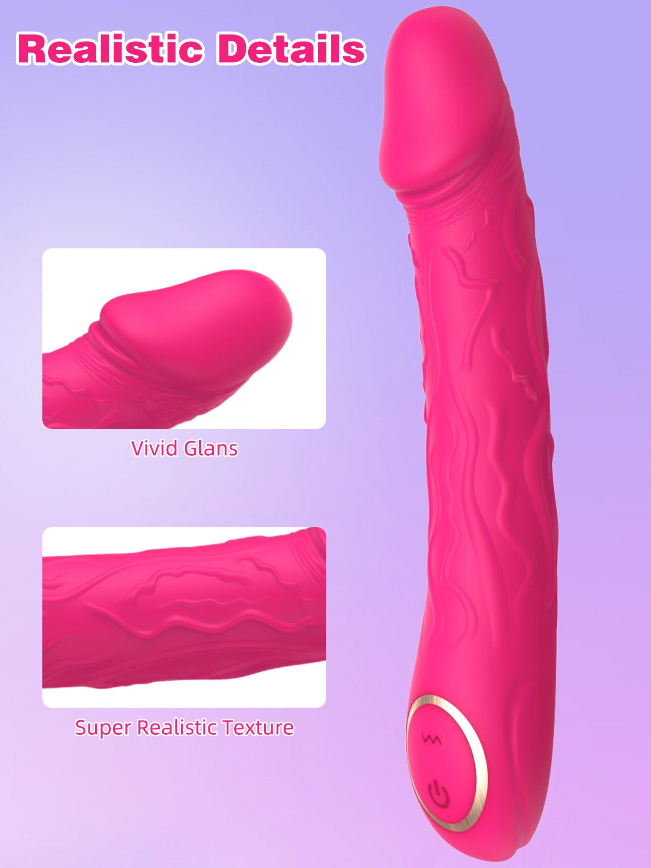 Classic Vibrator Female Sex Toys - G Spot Realistic Vibrating Dildo for Woman