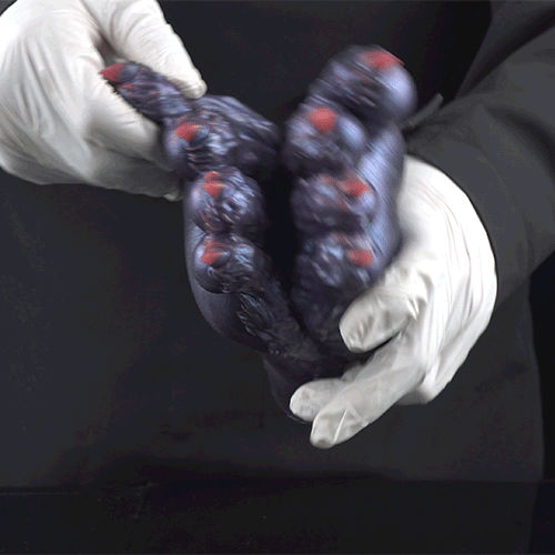 Fantasy Demon Double-Foot Silicone Pocket Pussy – Hidden Channel Masturbator with Furry Texture & Claws