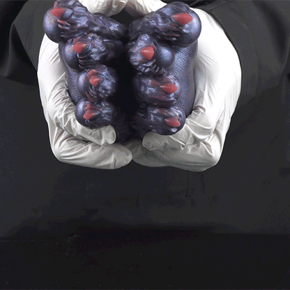 Fantasy Demon Double-Foot Silicone Pocket Pussy – Hidden Channel Masturbator with Furry Texture & Claws