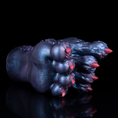 Fantasy Demon Double-Foot Silicone Pocket Pussy – Hidden Channel Masturbator with Furry Texture & Claws