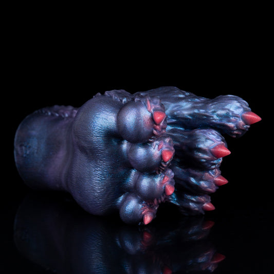 Fantasy Demon Double-Foot Silicone Pocket Pussy – Hidden Channel Masturbator with Furry Texture & Claws