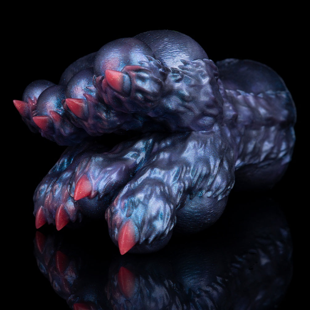 Fantasy Demon Double-Foot Silicone Pocket Pussy – Hidden Channel Masturbator with Furry Texture & Claws