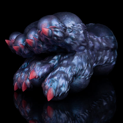 Fantasy Demon Double-Foot Silicone Pocket Pussy – Hidden Channel Masturbator with Furry Texture & Claws