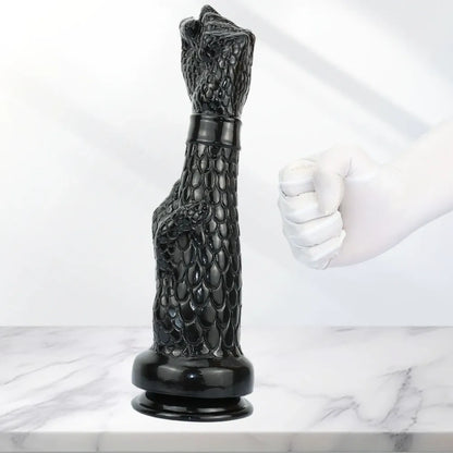 Black Silicone Arm Fantasy Fist Dildo – Expanding Stimulating Vaginal Climax Toy for Women