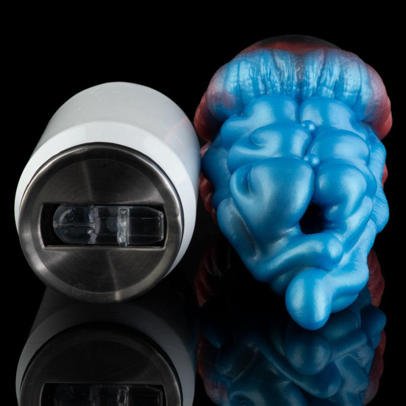 Penis Massage Monster Tongue Pocket Pussy - Flesh-Like Silicone Blowjob Sex Toy for Men