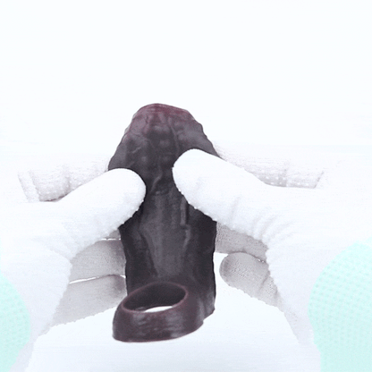 Thickened Silicone Girth Enhancer & Stamina Cock Sleeve-Realistic Male Performance Sex Toys for Lasting Erections