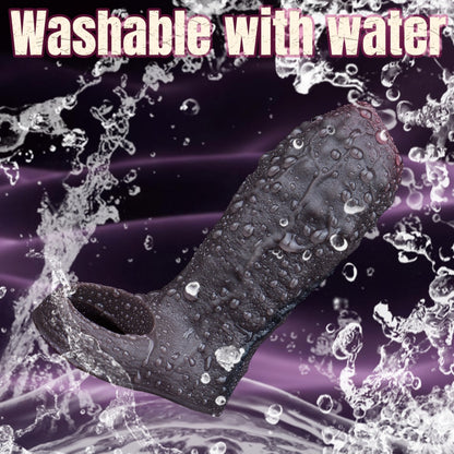 Thickened Silicone Girth Enhancer & Stamina Cock Sleeve-Realistic Male Performance Sex Toys for Lasting Erections