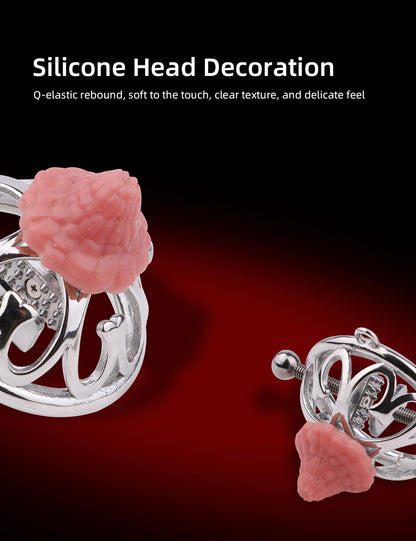 Hochwertige, verstellbare Nippelklemmen aus Edelstahl 304 – Nippelklemmen mit Schraubverschluss für präzise Stimulation