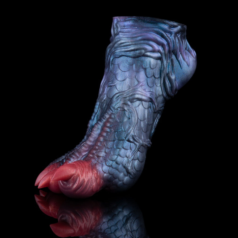 Fantasy Demon Foot Silicone Sex Doll – Textured Monster Sole Masturbator with Hidden Inter-Toe Channel