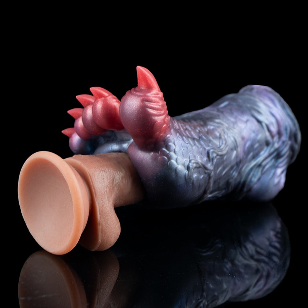 Fantasy Demon Foot Silicone Sex Doll – Textured Monster Sole Masturbator with Hidden Inter-Toe Channel