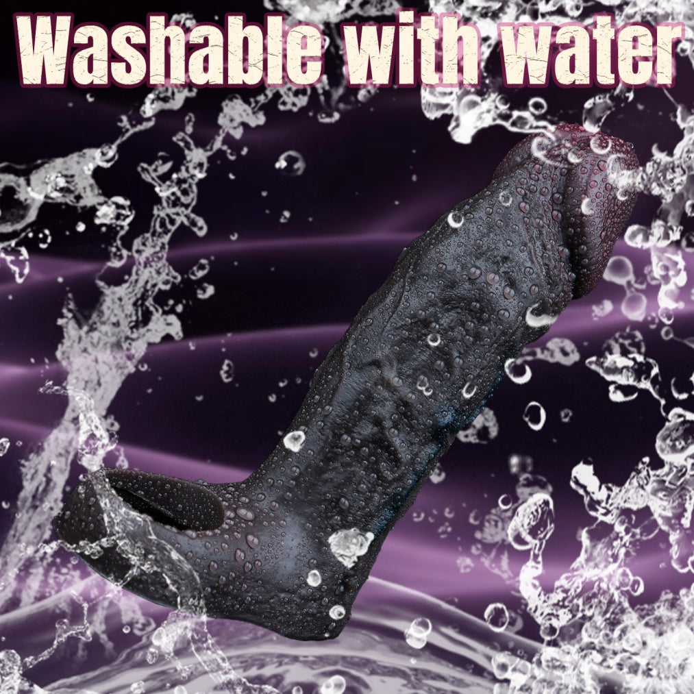 Fixed Erection Delay Realistic Silicone Penis Sleeve - Male Cock Extender for Enhanced Girth and Length