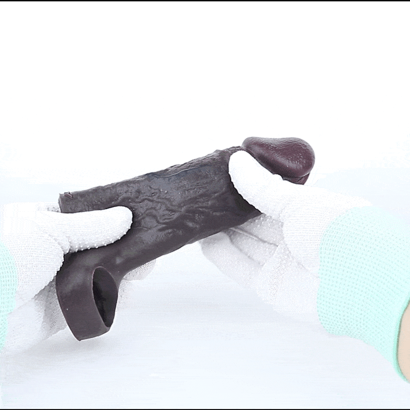 Fixed Erection Delay Realistic Silicone Penis Sleeve - Male Cock Extender for Enhanced Girth and Length