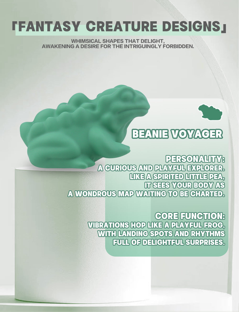 Beanie Voyager Fantasy Frog Silicone Grinder Sex Toy – Portable Clit Stimulator & Massager for Women