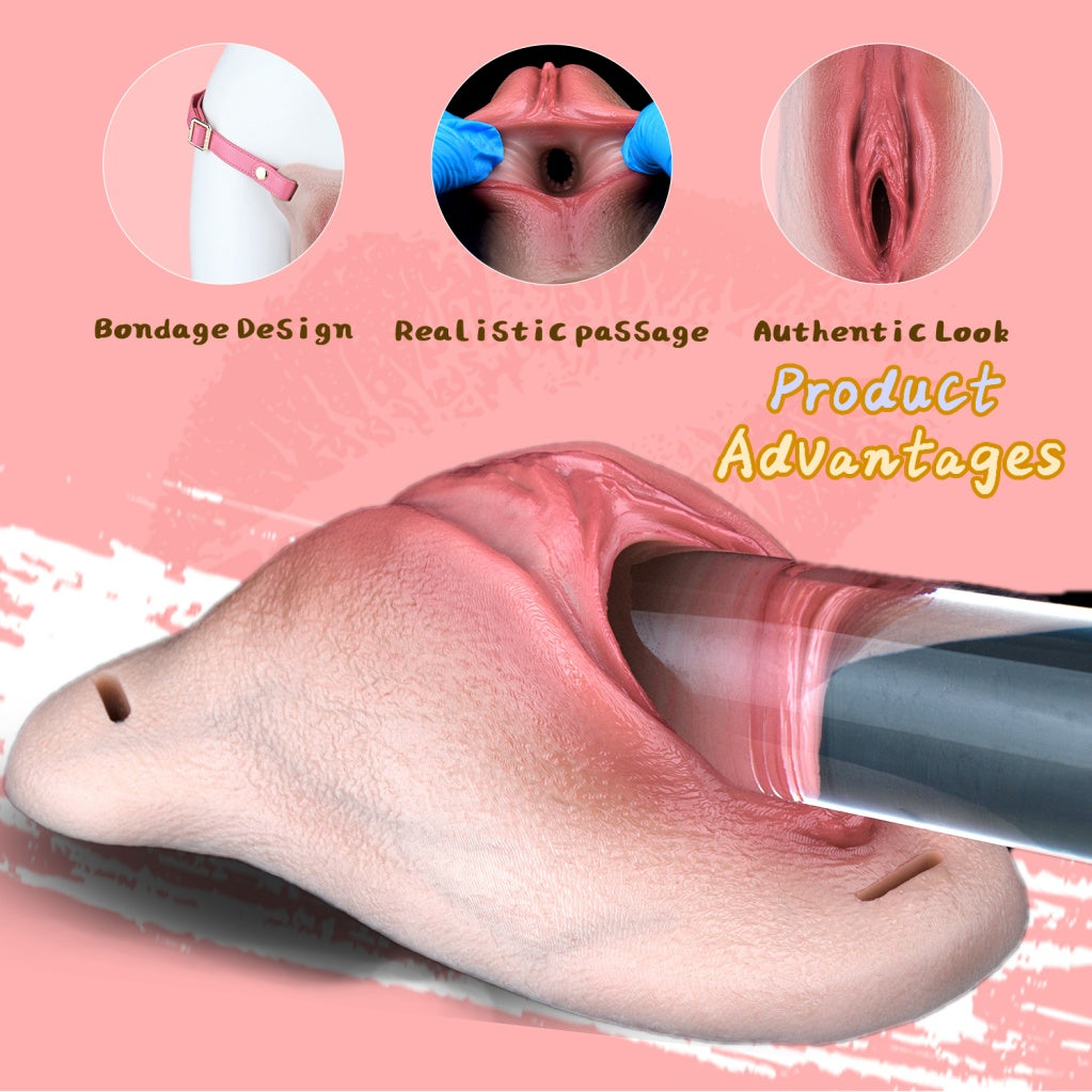 Realistische Fleischfarbene Silikon Tragbare Realistische Muschi Hose – Premium Femboy & Künstliche Vagina Prothese | Domlust